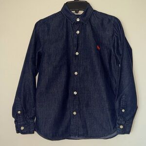 H&M Denim Button Down Shirt Boys 9-10